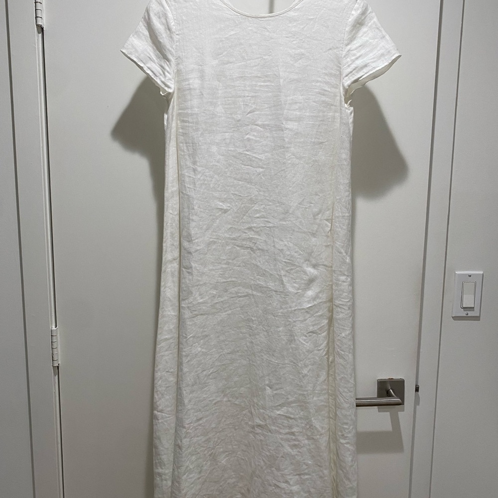 Aritzia the group "Alley" White Linen Maxi Dress-size 2XS